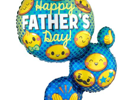 Father s Day Emoticon Bubbles SuperShape Balloon 55x71cm Online Sale