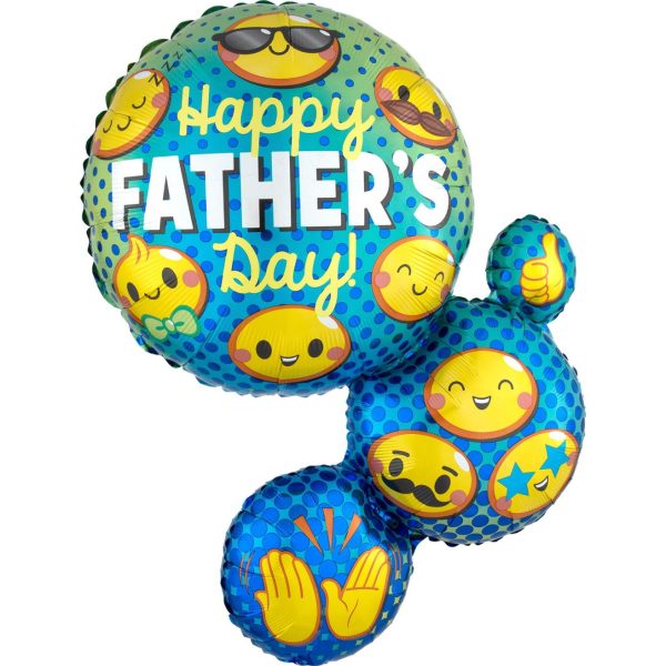 Father s Day Emoticon Bubbles SuperShape Balloon 55x71cm Online Sale