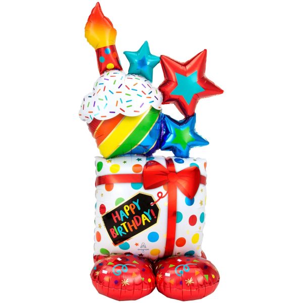 Stacked Birthday Iconz AirLoonz Foil Balloon 71x139cm Fashion