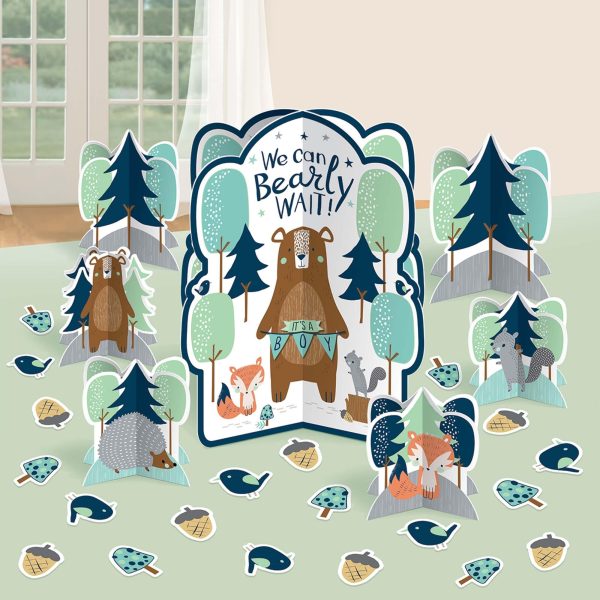 Baby Shower - Bear-ly Wait Boy Table Decorating Kit Discount