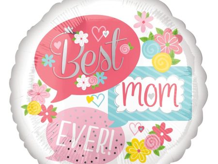 Best Mom Ever Bubbles Jumbo Foil Balloon 71cm on Sale