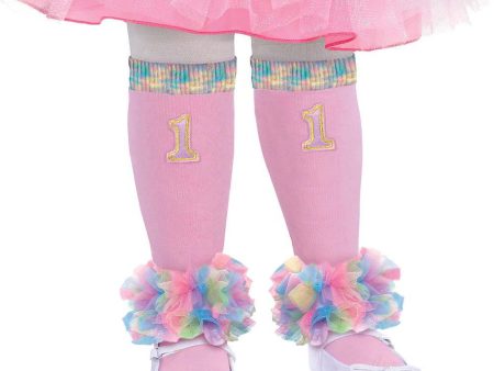 1st Birthday Girl Leg Warmers on Sale