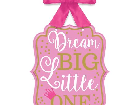 1st Birthday Girl Sign With Ribbon Hanger Online Hot Sale