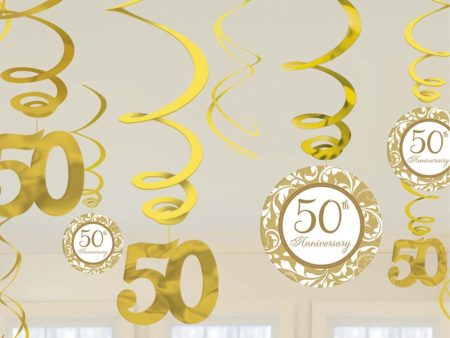 50th Anniversary Swirl Decoration Value Pack Cheap