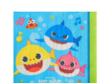 Baby Shark Beverage Tissues 16pcs For Cheap