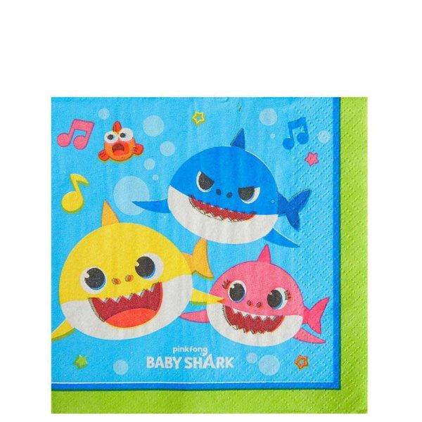 Baby Shark Beverage Tissues 16pcs For Cheap