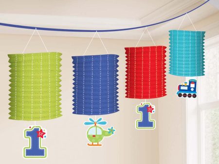 All Aboard Birthday Paper Lantern Garland 12ft Sale