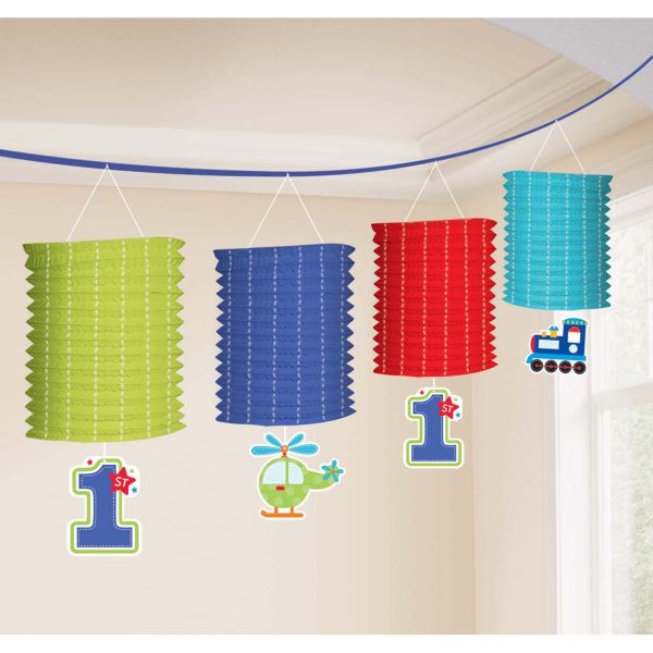 All Aboard Birthday Paper Lantern Garland 12ft Sale