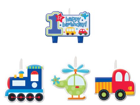 All Aboard Birthday Candle Set 4pcs Hot on Sale