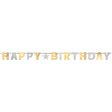 Happy Birthday Gold Silver Letter Banner 240cm Online Sale