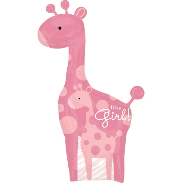 Safari Baby Girl Giraffe Foil Balloon 25 x 42in Online Sale