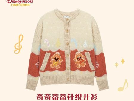 SHDL - Mickey & Friends  Gingerbread Man  2024 Collection x Chip & Dale Cardigan for Adults Online Hot Sale