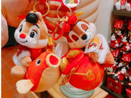 SHDL - Mickey & Friends Lunar New Year 2025 Collection x Chip & Dale Plush Keychain Set Discount