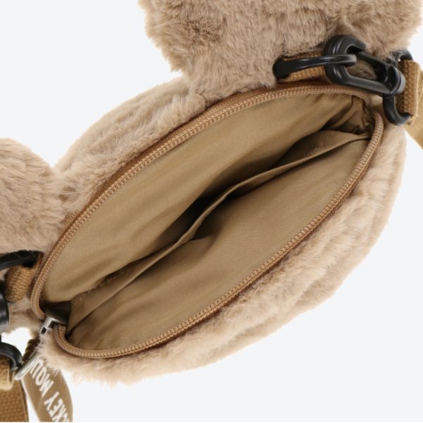 TDR - Winter  Warm & Warm  Collection x Fluffy Mickey Mouse Brown Color Shoulder Bag Online now