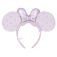 TDR - Minnie Mouse   Diamond Embossed  Ear Headband Color: Purple (Release Date: Nov 28, 2024) Fashion