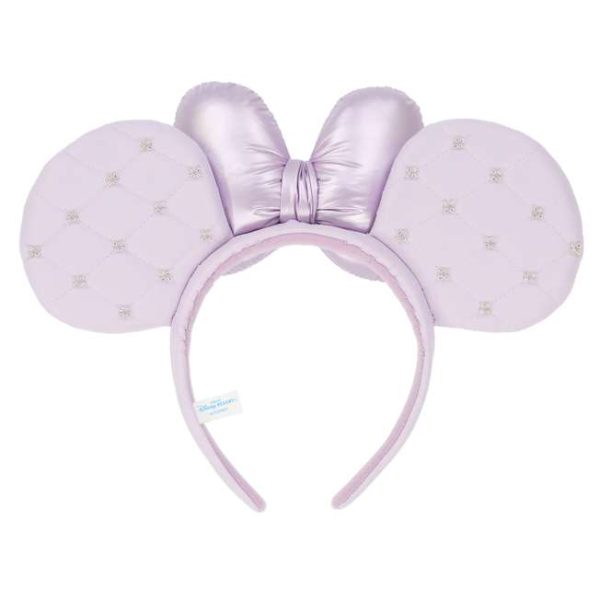 TDR - Minnie Mouse   Diamond Embossed  Ear Headband Color: Purple (Release Date: Nov 28, 2024) Fashion