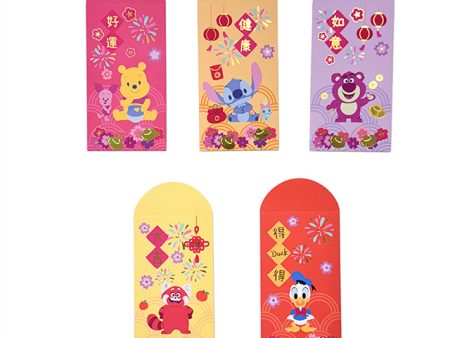 HKDL - Chinese Lunar New Year 2025 Collection x Winnie the Pooh, Stitch, Lotso, Panda Red & Donald Duck Red Pocket Lucky Money Envelop (5 Designs) For Sale