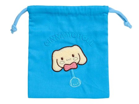 Japan Sanrio - Cinnamoroll Sanrio Characters Chocolate Sagara Embroidery Drawstring Bag For Sale