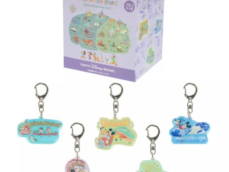 TDR - Tokyo Disney Resort  Park Map Motif  3rd Edition Collection - Mystery Keychain Full Box Set For Sale