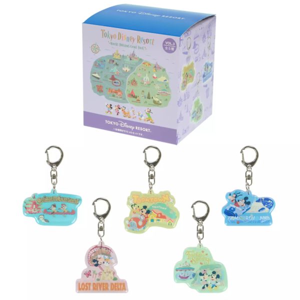 TDR - Tokyo Disney Resort  Park Map Motif  3rd Edition Collection - Mystery Keychain Full Box Set For Sale