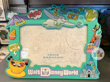 DLR WDW - Mickey & Friends Retro Park Attraction Icon 4” x 6” Photo Frame Hot on Sale