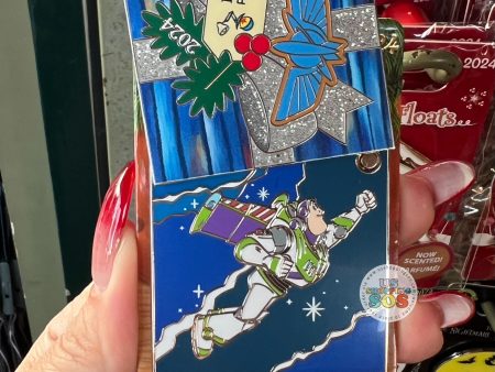 DLR - Christmas 2024 - Pixar Place Hotel Buzz Lightyear Limited Edition Present Pin on Sale