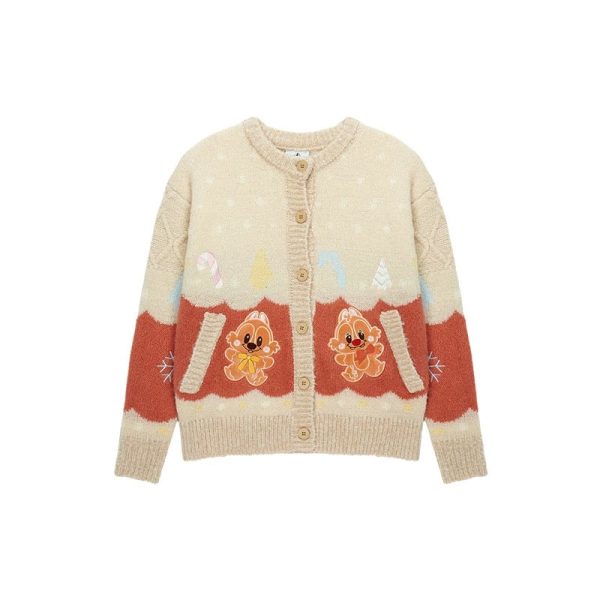 SHDL - Mickey & Friends  Gingerbread Man  2024 Collection x Chip & Dale Cardigan for Adults Online Hot Sale