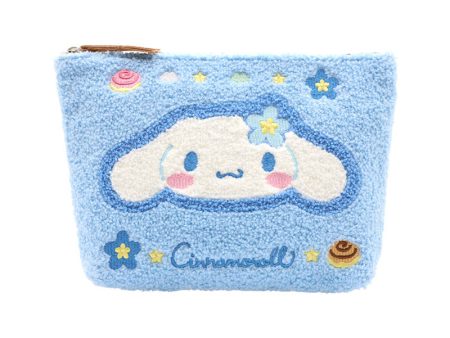 Japan Sanrio - Cinnamoroll  Classical Houndstooth and Flowers  Sagara Embroidery Pouch For Discount