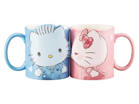 Japan Sanrio - Hello Kitty & Dear Daniel Kiss Pair Mug Hot on Sale