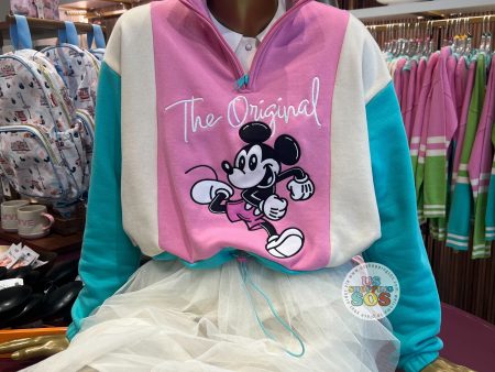 DLR WDW - Her Universe The Original Mickey Pink Cream Teal Pullover (Adult) Online