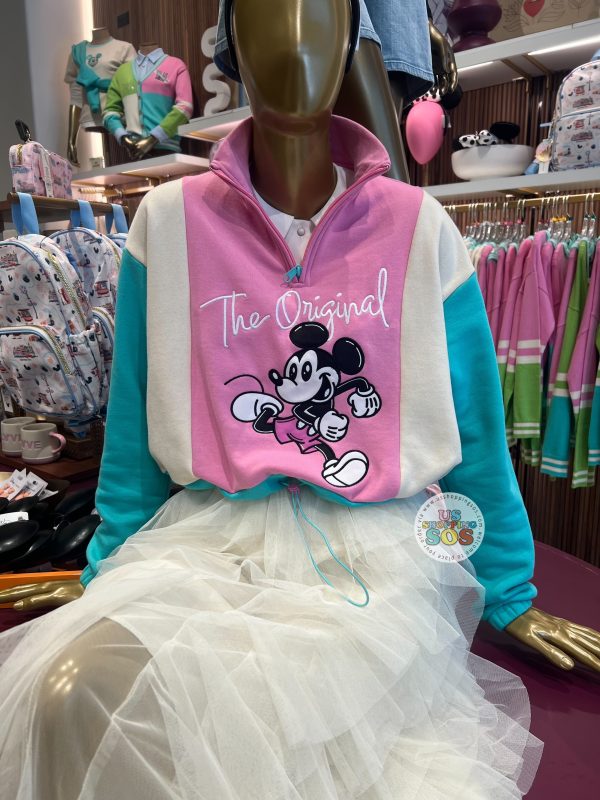 DLR WDW - Her Universe The Original Mickey Pink Cream Teal Pullover (Adult) Online