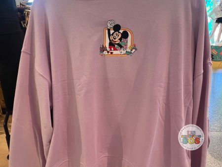 DLR WDW - Mickey & Retro Vacation Icon Lavender Drop Shoulder Pullover (Adult) Fashion