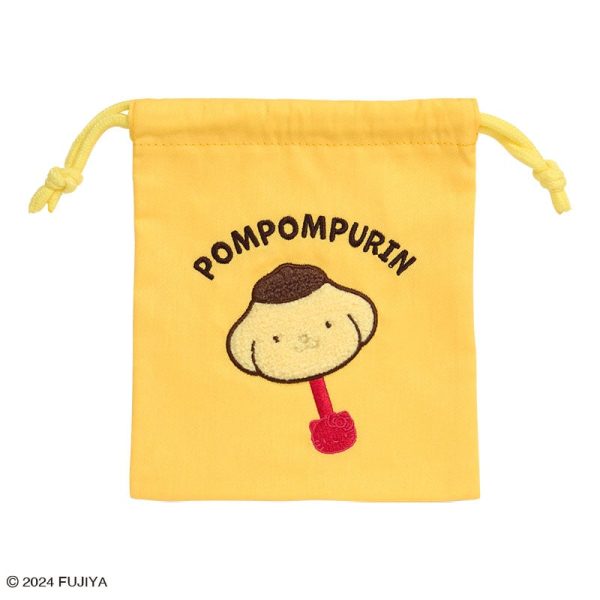 Japan Sanrio - Pompompurin Sanrio Characters Chocolate Sagara Embroidery Drawstring Bag Online Sale