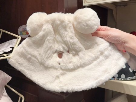 HKDL - White Pooh x Winnie the Pooh Fruit Latte Color Fluffy Bucket Hat for Adults Sale