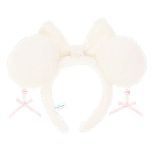 TDR - Minnie Mouse Sparking Sequin Ribbon & Beads Ear Headband Color White (Release Date: Dec 5, 2024) For Discount