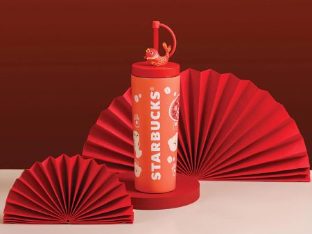 Starbucks Hong Kong - Mushy Snake Collection x STAINLESS STEEL COLD CUP WITH GOLDFISH SILICONE STRAW Online Sale