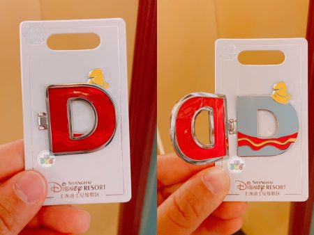 SHDL - Disney Character English Alphabet ‘D’ Dumbo Pin For Discount