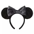 TDR - Minnie Mouse   Diamond Embossed  & Velvet Ear Headband Color: Black (Release Date: Nov 28, 2024) For Discount