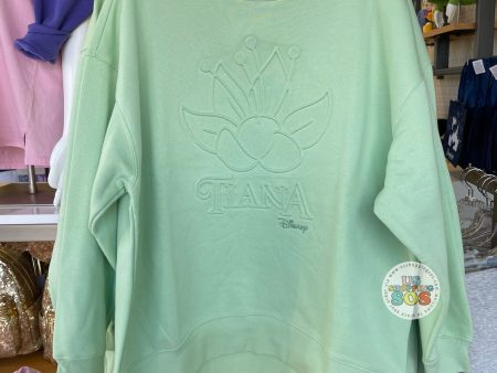 DLR WDW - Princess and the Frog Tiana Flower Embossed Green Pullover (Adult) Hot on Sale