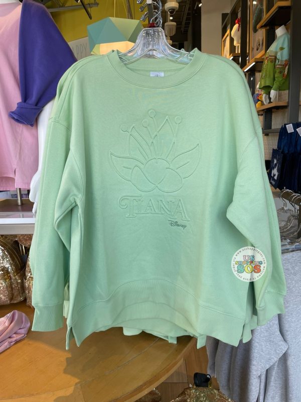 DLR WDW - Princess and the Frog Tiana Flower Embossed Green Pullover (Adult) Hot on Sale