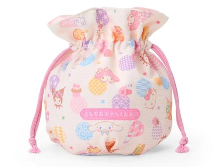 Japan Sanrio - Sanrio Characters Drawstring Bag (Nagoya Pastel) Hot on Sale