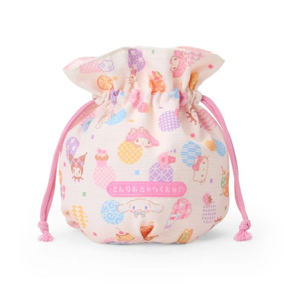 Japan Sanrio - Sanrio Characters Drawstring Bag (Nagoya Pastel) Hot on Sale