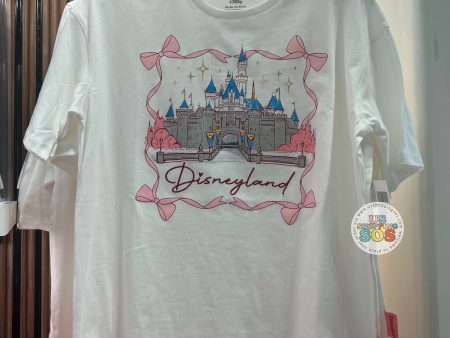 DLR - Castle Embroidered “Disneyland” White Graphic Tee (Adult) Supply