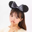 TDR - Minnie Mouse   Diamond Embossed  & Velvet Ear Headband Color: Black (Release Date: Nov 28, 2024) For Discount