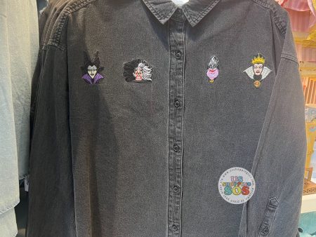 DLR WDW - Disney Villains Black Denim Button Up Shirt (Adult) Supply