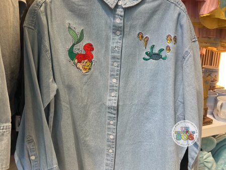 DLR WDW - The Little Mermaid Denim Button Up Shirt (Adult) For Discount