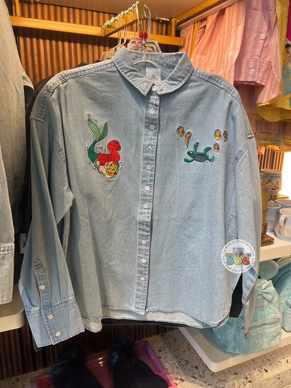 DLR WDW - The Little Mermaid Denim Button Up Shirt (Adult) For Discount