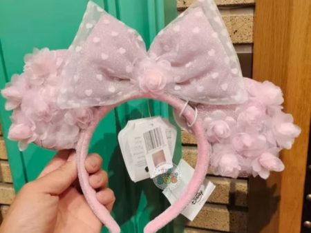 SHDL - Valentine Rosebud White Hearts Minnie Ears Headband Online Sale