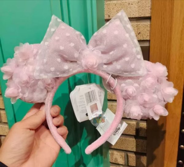 SHDL - Valentine Rosebud White Hearts Minnie Ears Headband Online Sale