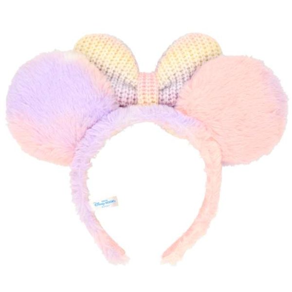 TDR - Minnie Mouse  Knit  Bow and Fluffy Pastel Color Ear Headband (Release Date: Nov 28, 2024) Hot on Sale